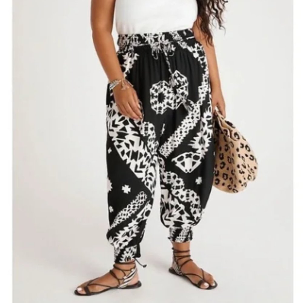 Anthropologie Aniya Balloon Joggers Pants Black MOTIF Size S